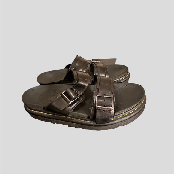 Dr Martens Myles brando black leather size 10 slipper sandals main image 6